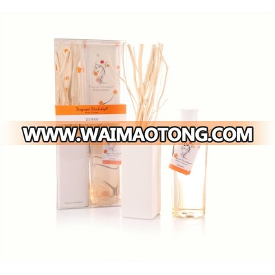 250ml air freshener aromatic ceramic bottle perfume diffuser with rattan sticks for hotel and home decoration