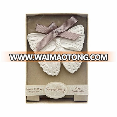 China plaster/clay/gypsum crafts made long lasting air freshener butterfly shape bow tie stone difuser