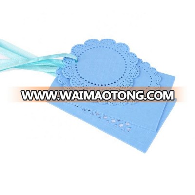 Cheap wholesale flower shape office decor plastic scent car air freshener perfume card scented sachet