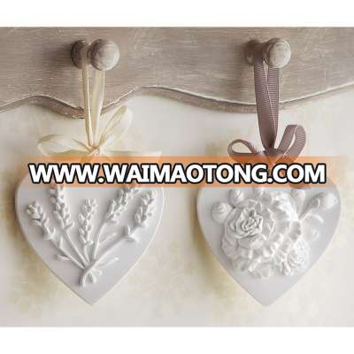 Gift company loved Chamomile/Cedarwood/citron scents hanging air freshener decorative clay heart